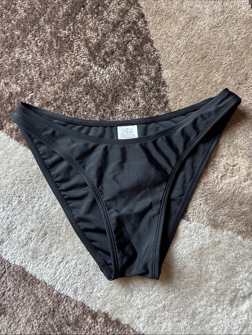 wild fable Black High-Leg Bikini Bottom